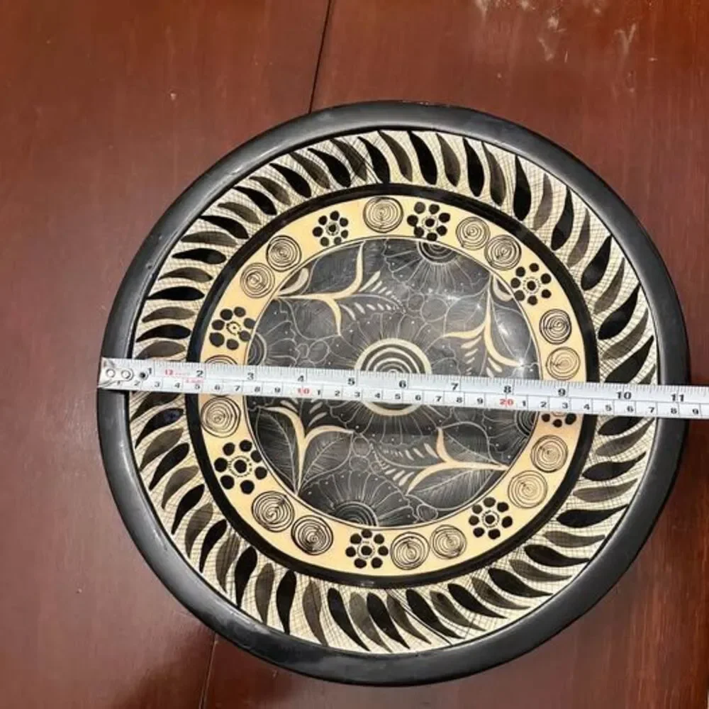 Hand Painted Wood Decorative Bowl